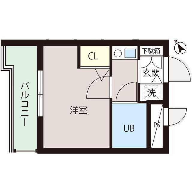 ジョイフル西荻窪七番館(1K/5階)の間取り写真