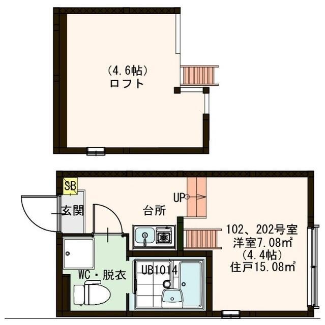 MIURA-Ⅱ(1K/1階)の間取り写真