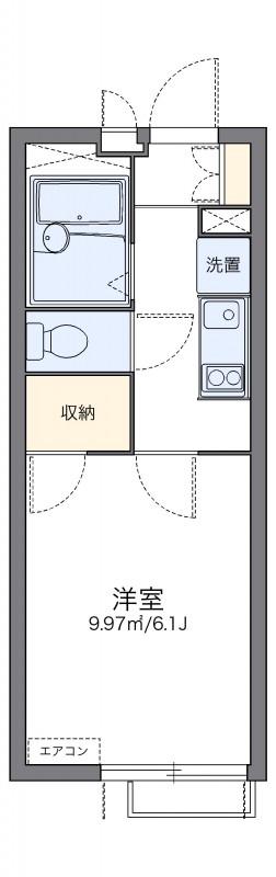 レオパレス長者丸(1K/3階)の間取り写真