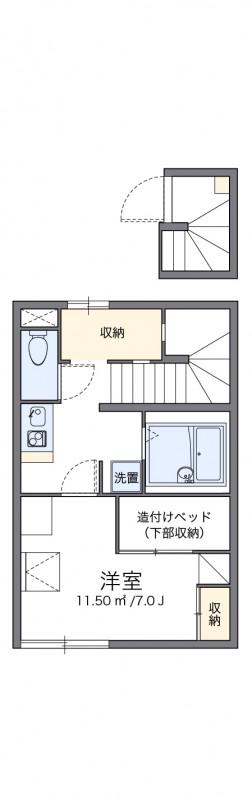 レオパレスルーチェ(1K/2階)の間取り写真