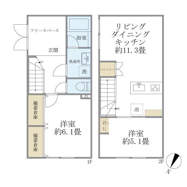 フォルモント(2LDK)の間取り写真