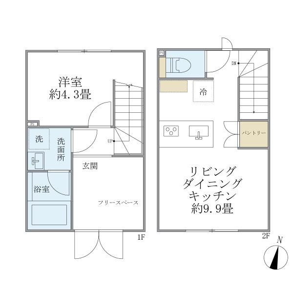 フォルモント(1LDK)の間取り写真