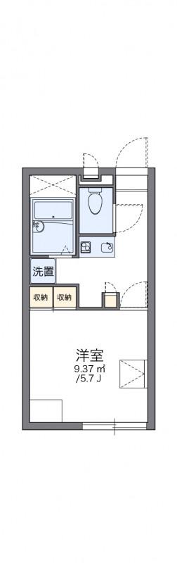 レオパレスアビィロード烏山(1K/1階)の間取り写真
