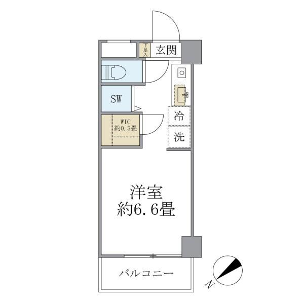 ロイヤルメゾン荻窪(ワンルーム/2階)の間取り写真