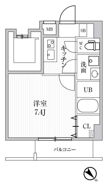 ALTERNA池袋イースト(1K/9階)の間取り写真
