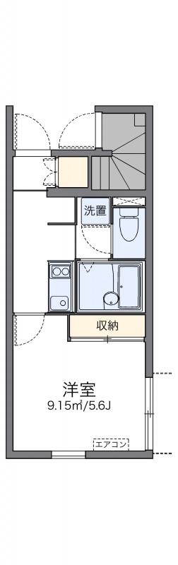 レオネクストもちの木(1K/1階)の間取り写真