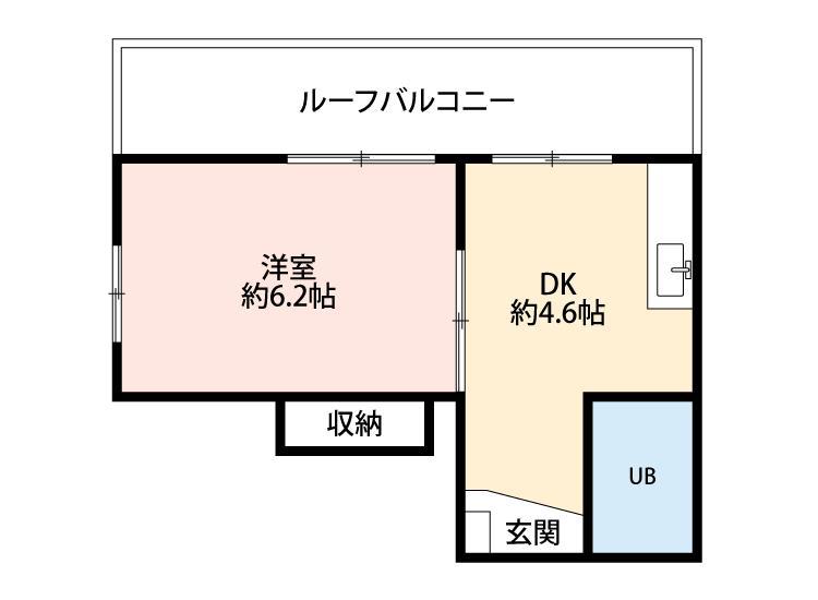 クレスト上北沢(1DK/3階)の間取り写真