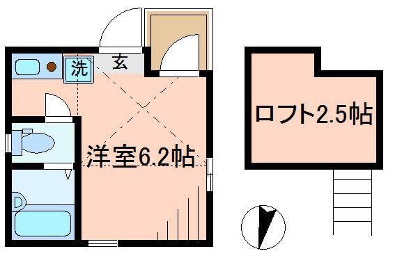 マーチ田端(ワンルーム/3階)の間取り写真