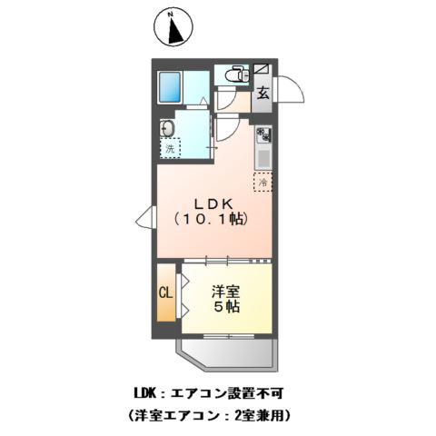 高島平1丁目マンション工事(1LDK/2階)の間取り写真