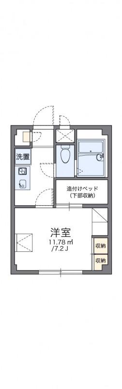 レオパレス東大井(1K/3階)の間取り写真