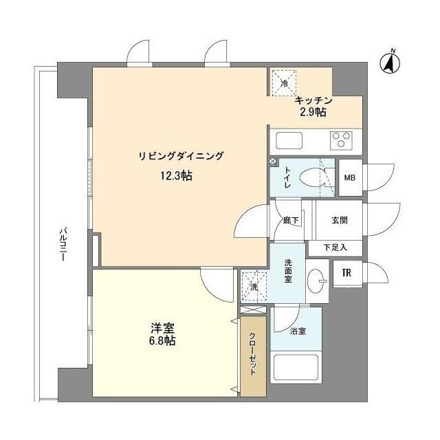 カーサグランデ本郷(1LDK/5階)の間取り写真