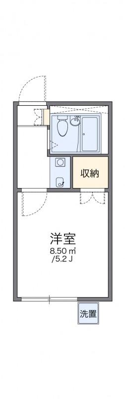 レオパレス白山第4(ワンルーム/1階)の間取り写真