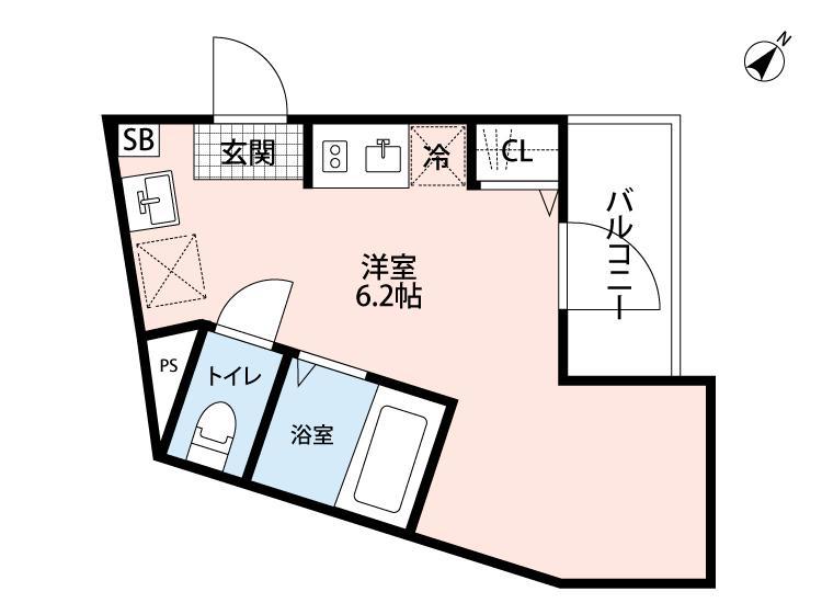 練馬区早宮3丁目(ワンルーム/3階)の間取り写真