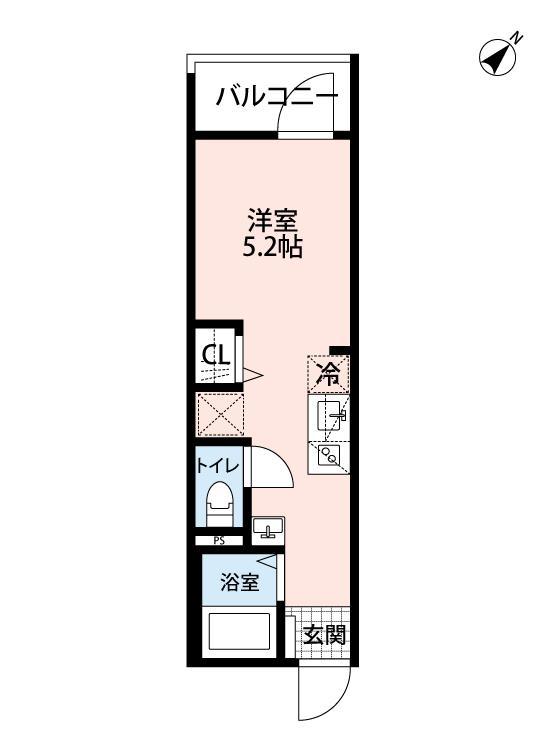 練馬区早宮3丁目(ワンルーム/2階)の間取り写真