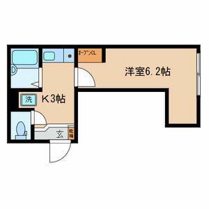 グランコート矢口渡(1K/1階)の間取り写真