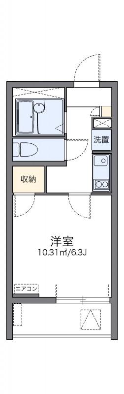 レオネクストルーチェ(1K/2階)の間取り写真