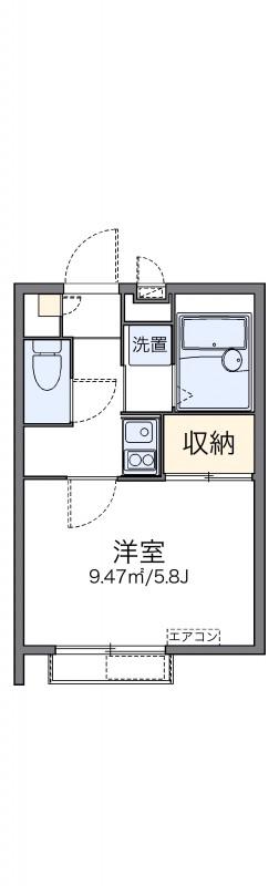 レオパレス羽根木(1K/1階)の間取り写真