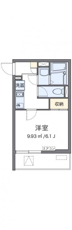 クレイノノーヴェ テラス(1K/1階)の間取り写真