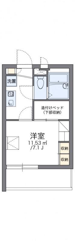 レオパレスベレオM(1K/2階)の間取り写真