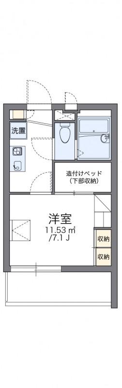 レオパレスベレオM(1K/3階)の間取り写真