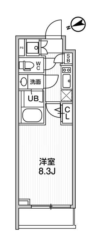 TASUKI RICHESSE KAMATA(1K/3階)の間取り写真