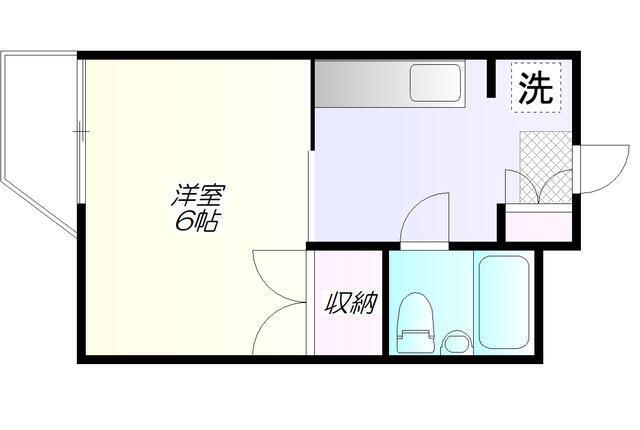 シャトルM(1K/4階)の間取り写真