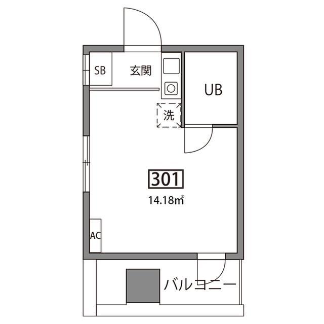 グランバリュー渋谷本町(ワンルーム/3階)の間取り写真