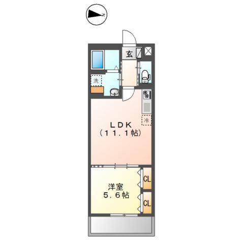 フェリーチェ(1LDK/1階)の間取り写真