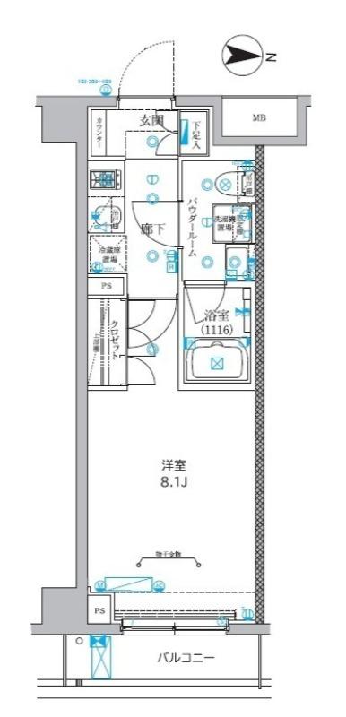 CREALPREMIER大島(1K/1階)の間取り写真