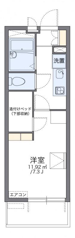 レオパレス和(1K/3階)の間取り写真