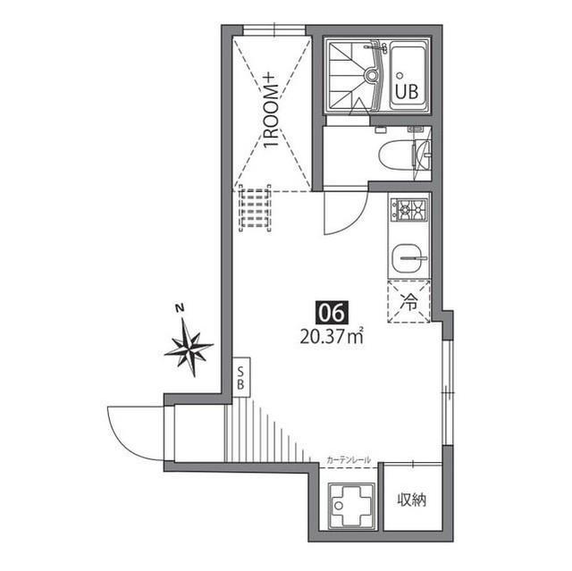 東新宿ハウス(ワンルーム/1階)の間取り写真