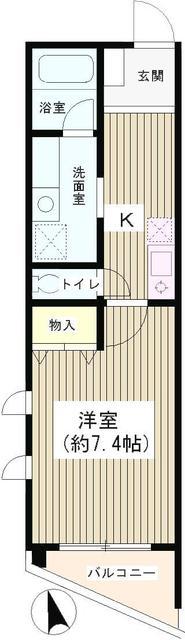 フレール南長崎(1K/3階)の間取り写真