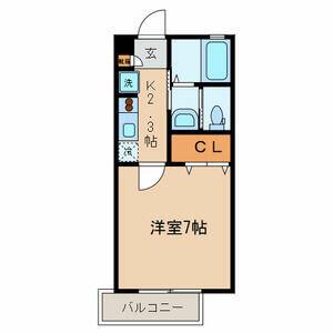 エスペランス(1K/3階)の間取り写真