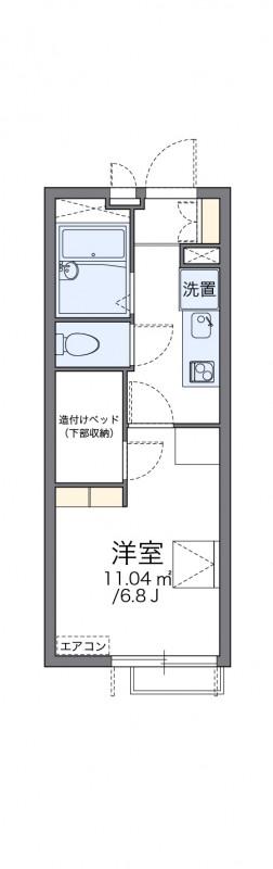 レオパレスOGIKUBOST3(1K/2階)の間取り写真