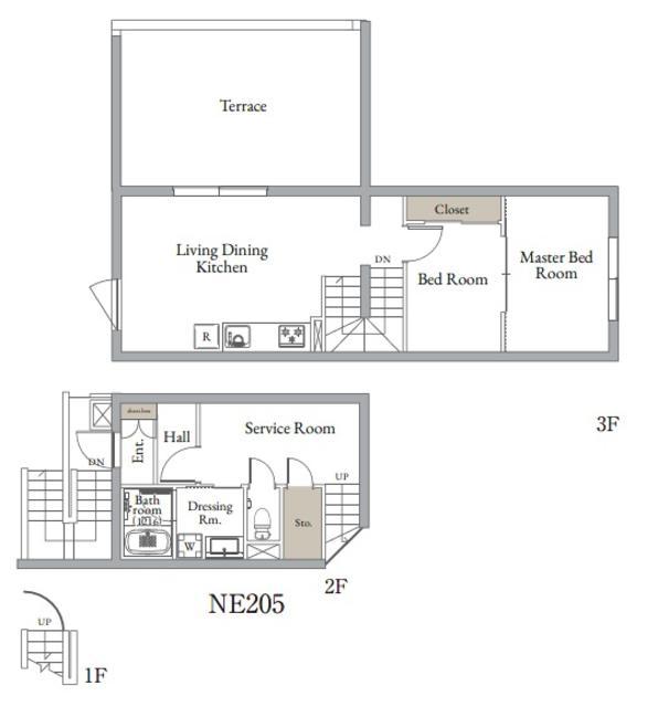 ベルメゾン中村橋ノース NE(2SLDK)の間取り写真