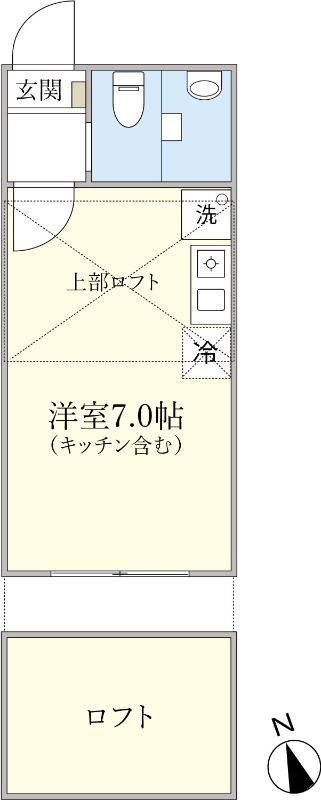 リベロ新江古田(ワンルーム/2階)の間取り写真