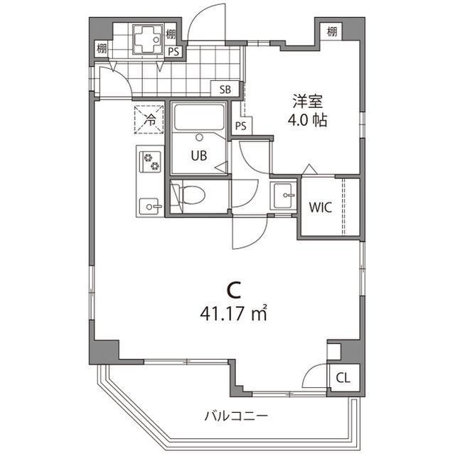 クーカイテラス中目黒(1LDK/6階)の間取り写真