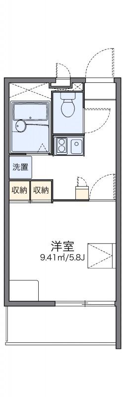 レオパレス多摩川(1K/3階)の間取り写真