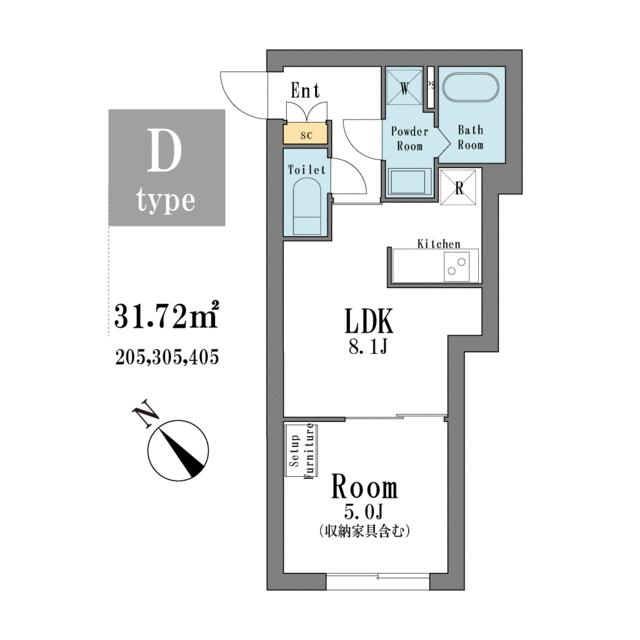 LEGALAND荻窪ANNEX(1LDK/3階)の間取り写真