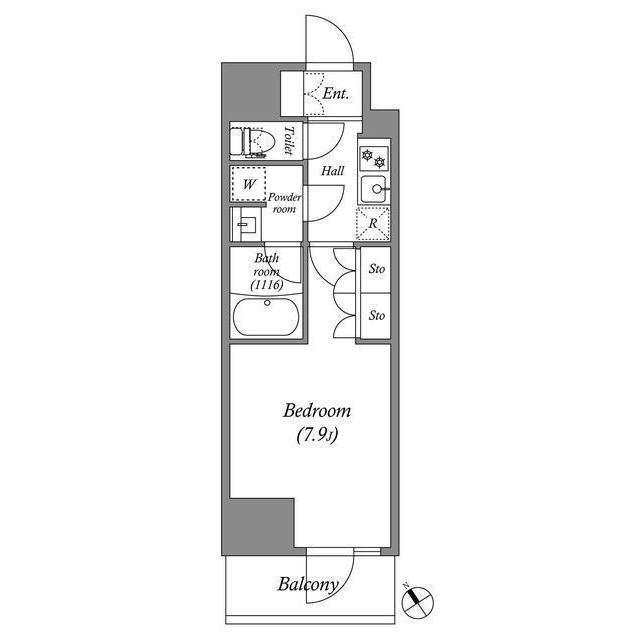 ACP RESIDENCE 西巣鴨(1K/4階)の間取り写真