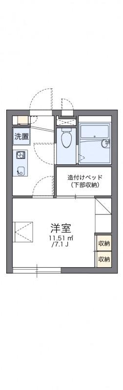 レオパレスデュオK&I(1K/2階)の間取り写真