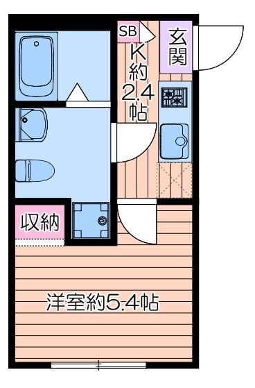 東京都三田線 志村三丁目駅 徒歩7分 3階建 新築(1K/2階)の間取り写真