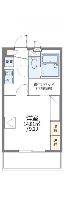 レオパレスコート ヤヒロ Ⅱ(1K/2階)の間取り写真