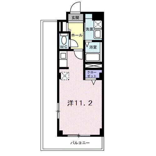 グリーン ソイビーンズ(ワンルーム/4階)の間取り写真