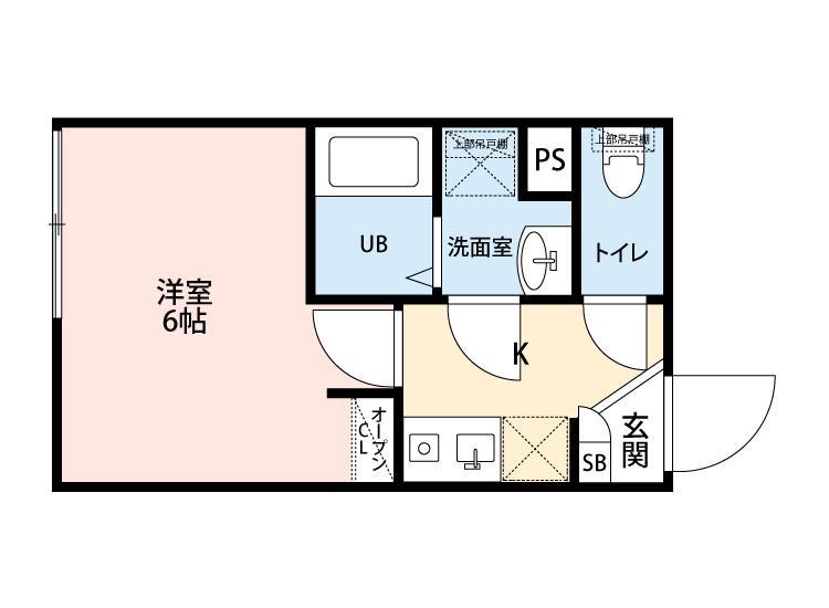 PRIME大崎(1K/1階)の間取り写真