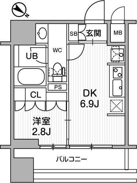NIDO SUGAMO(1DK/4階)の間取り写真