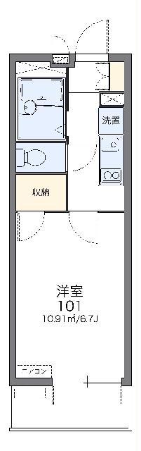 レオパレスクオラ(1K/2階)の間取り写真