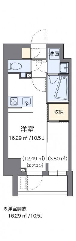 LOVIE麻布十番(ワンルーム/4階)の間取り写真