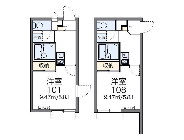 レオパレス本天沼ET(1K/2階)の間取り写真