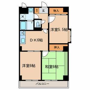 ジュイエ25(3DK/1階)の間取り写真